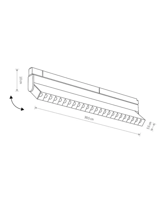 Магнітний трековий світильник Nowodvorski 10151 LVM Focus Out Led 1x15w 3000к 1300Lm IP20 Bl 10151