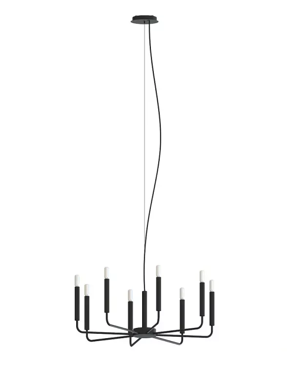Люстра Nowodvorski 11460 Orto VIII E14 8x10W IP20 чорний
