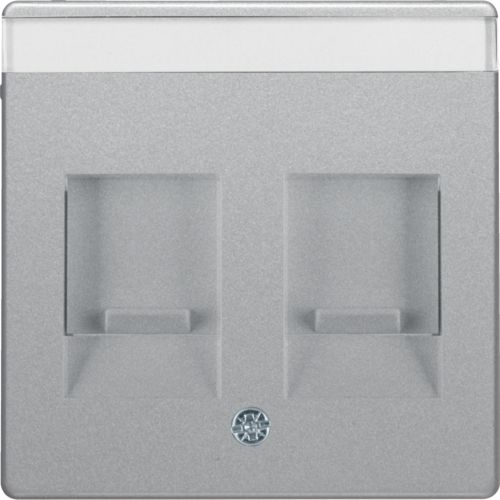 Накладка для суппортів під два модулі RJ12/RJ45, алюміній, Q.x 11816084