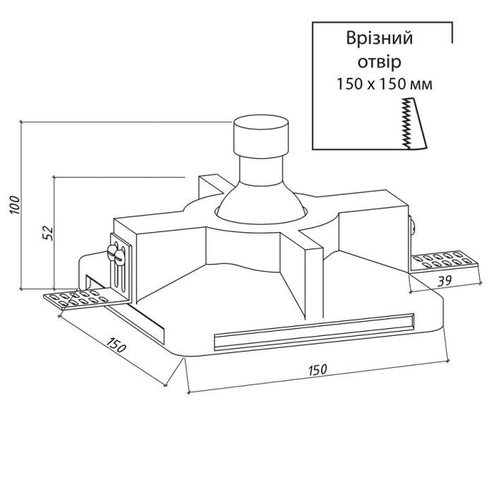 Врізний точковий світильник Imperium Light 150112.01.01 Ronda 150112.01.01