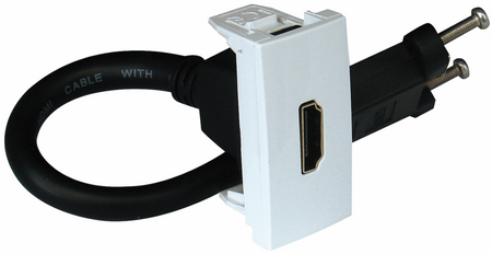 Розетка HDMI з роз'ємом 1-мод. Білий Quardo 45 (45435 SBR)