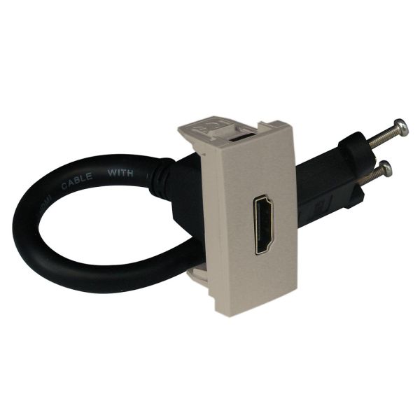 Розетка HDMI з роз'ємом 1-мод. Слонова кістка Quardo 45 (45435 SMF)
