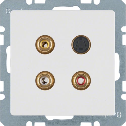 Мультимедійна розетка: тюльпан/S-відео, пол.білизна, Q.x 3315326089