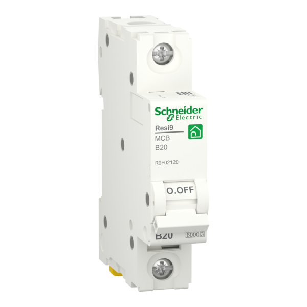 Автоматичний вимикач 1P, 20 A, B, 6kA Schneider Electric Resi9 (R9F02120)
