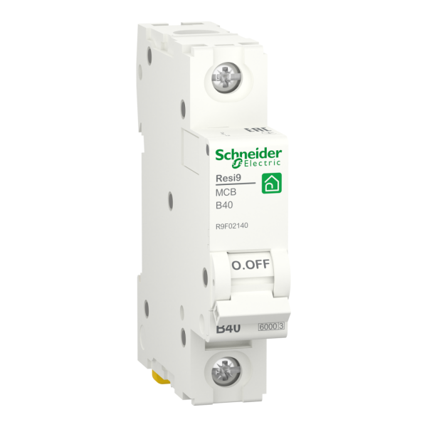 Автоматичний вимикач 1P, 40 A, B, 6kA Schneider Electric Resi9 (R9F02140)