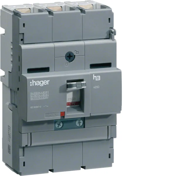 Автоматичний вимикач x250, In=200А, 3п, 40kA, Трег/Мрег HNB200H Hager