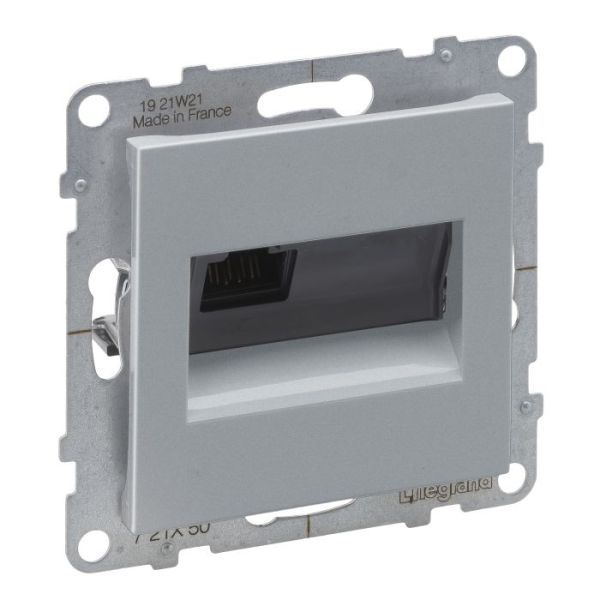 Розетка комп'ютерна 1-а RJ45 Cat5E/UTP Legrand SUNO 721350 алюміній