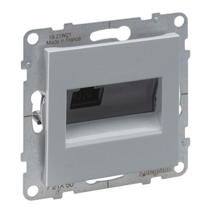 Розетка комп'ютерна 1-а RJ45 Cat5E/UTP Legrand SUNO 721350 алюміній 721350