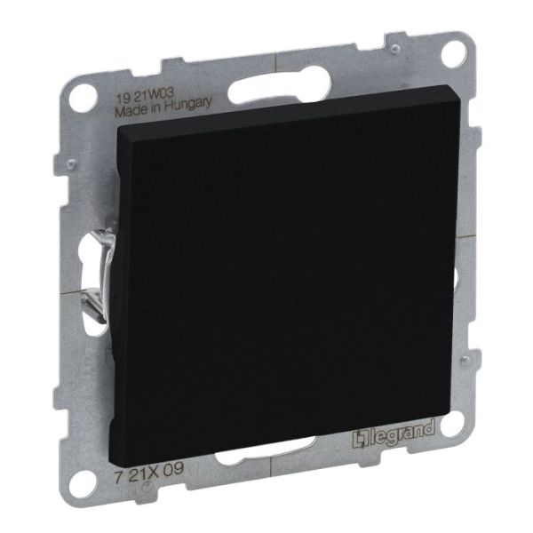 Кнопка 1-кл (пруж.клеми) 6A/250V Legrand SUNO 721409 чорний
