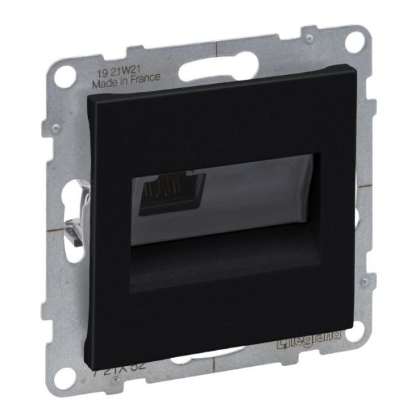 Розетка комп'ютерна 1-а RJ45 CAT6/UTP Legrand SUNO 721452 чорний