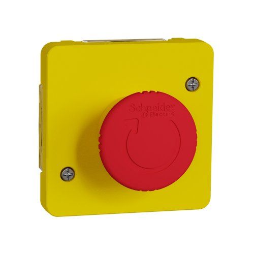Механизм аварийного выключателя с поворотным регулятором IP55, желтый, Mureva Styl Schneider MUR3505