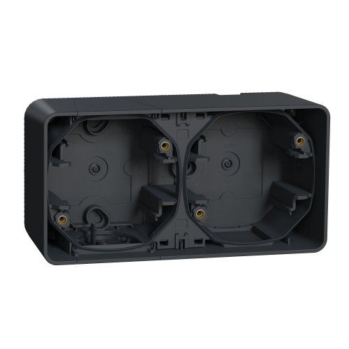 Двухместный бокс наружный монтаж IP55, черный Mureva Styl Schneider Electric MUR37914