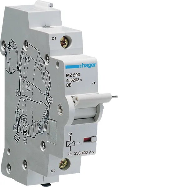 Розчеплювач з шунтовою котушкою для автоматів 230/415V Hager MZ203
