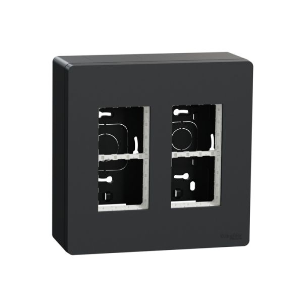 Блок unica system+ зовнішня установка 2х2 Unica New, NU122454, антрацит