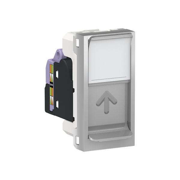 Розетка комп. 1-а., RJ45, кат.6 STP, 1-мод., Unica New, NU341630, алюміній