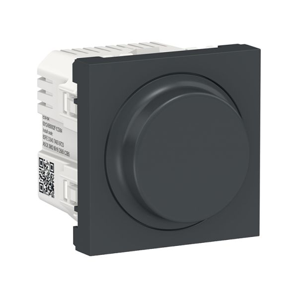 LED-світлорегулятор Wiser повор-наж, універсальний 7-200Вт, Unica New NU351654 антрацит