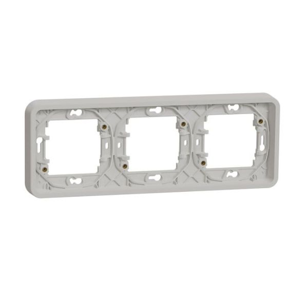 Рамка 3-на горизонтальна IP55, Mureva Styl (білий) MUR39109