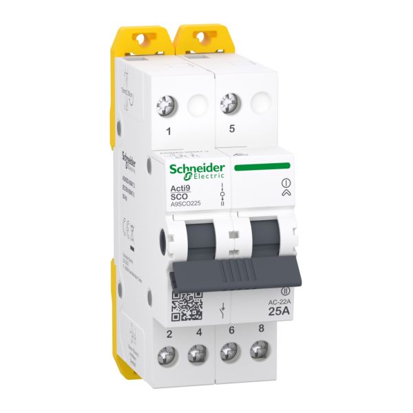 Двополюсний перемикач I-0-II Acti9 iSSW 2Р 25A 400/415В Schneider Electric A9SCO225