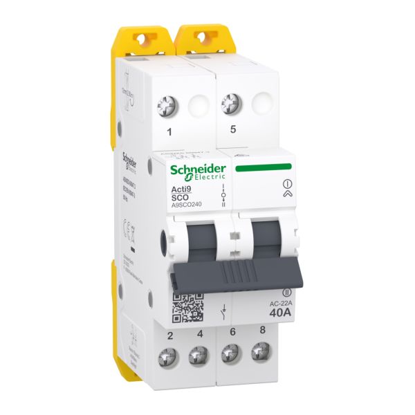 Двополюсний перемикач I-0-II Acti9 iSSW 2Р 40A 400/415В Schneider Electric A9SCO240