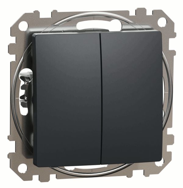 Перемикач 2-кл Schneider Sedna Design SDD114108 Чорний