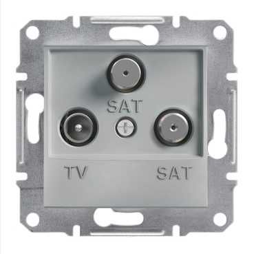 Розетка tv/sat/sat (телевізійна + 2 спутниковых) кінцева, алюміній (EPH3600161) купити