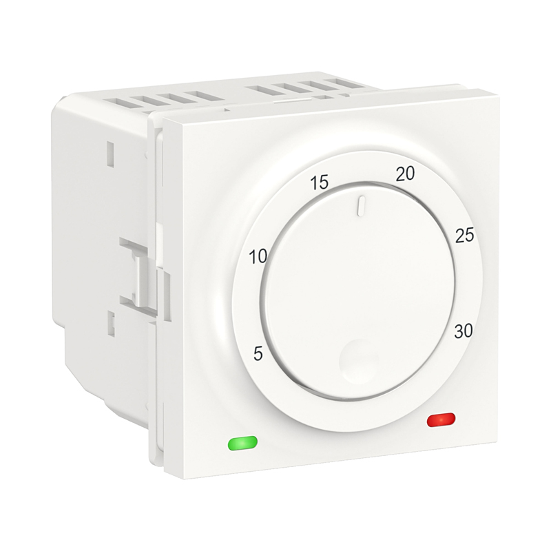 Термостат электронный, 8А, встроенный термодатчик, Unica New NU350118 белый купить