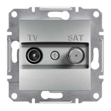 Розетка TV/SAT (телевизионная + спутниковая) проходная (4db), алюминий (EPH3400261) купить