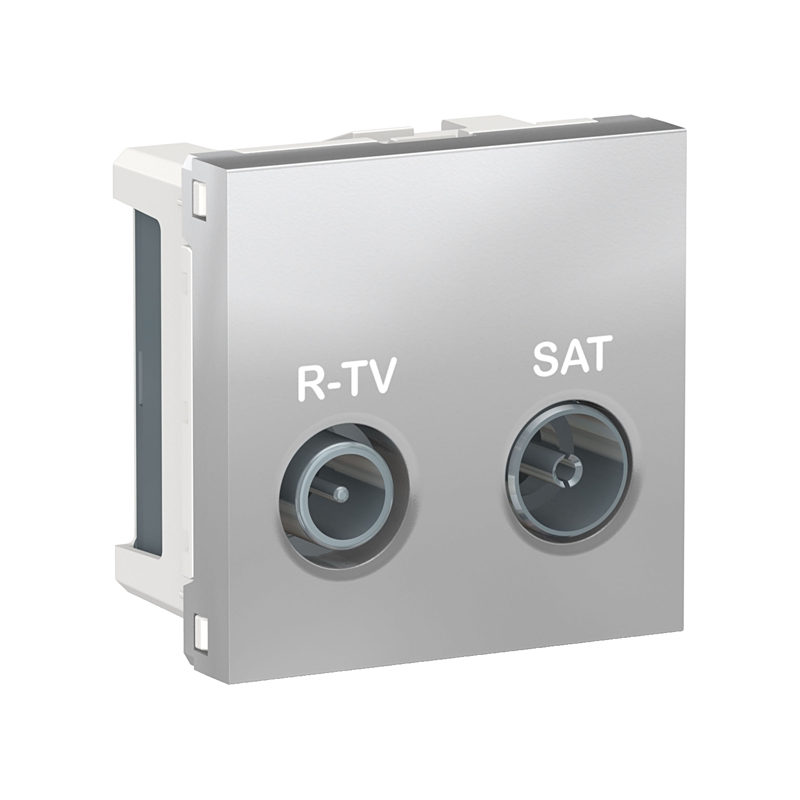 Розетка R-TV/SAT, оконечная, 2-мод., Unica New NU345530 алюминий купить