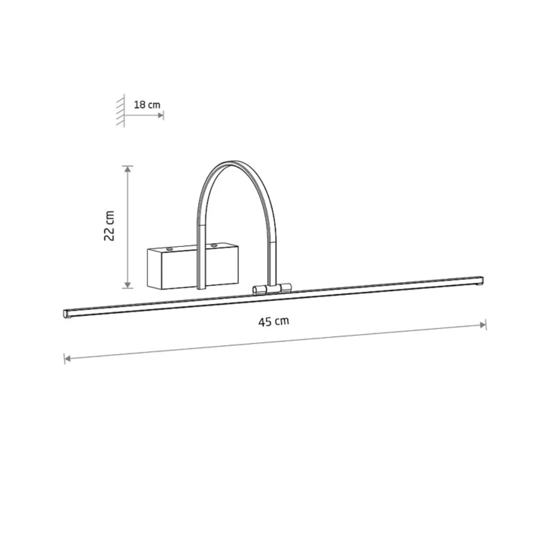Підсвітка для картин Nowodvorski 11955 Artline LED S 1x4W 3000K 370Lm IP20 білий купити