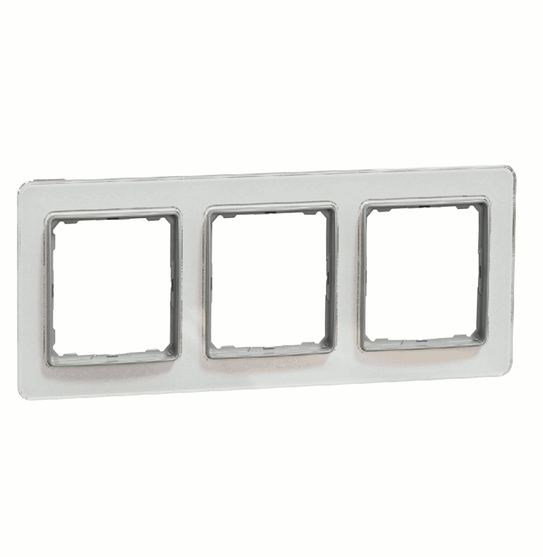 Рамка 3-на Schneider Sedna Elements SDD360803 Біле скло купити