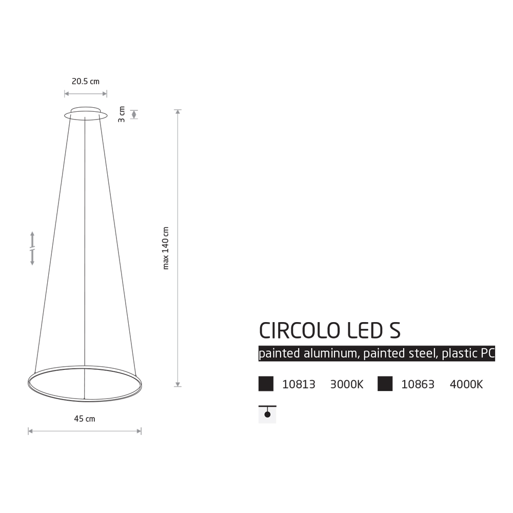Підвісний світильник Nowodvorski 10813 CIRCOLO LED купити