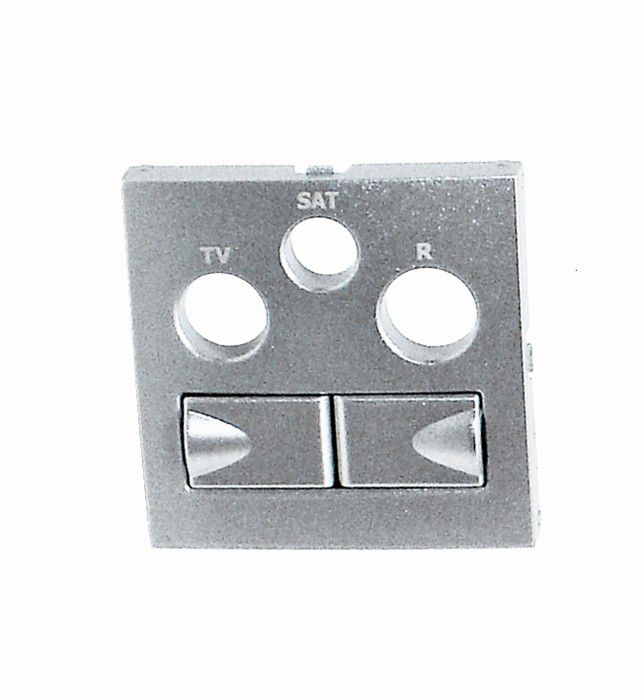 Центральная панель  розетки мультимедийной металлик алюминиевый купити