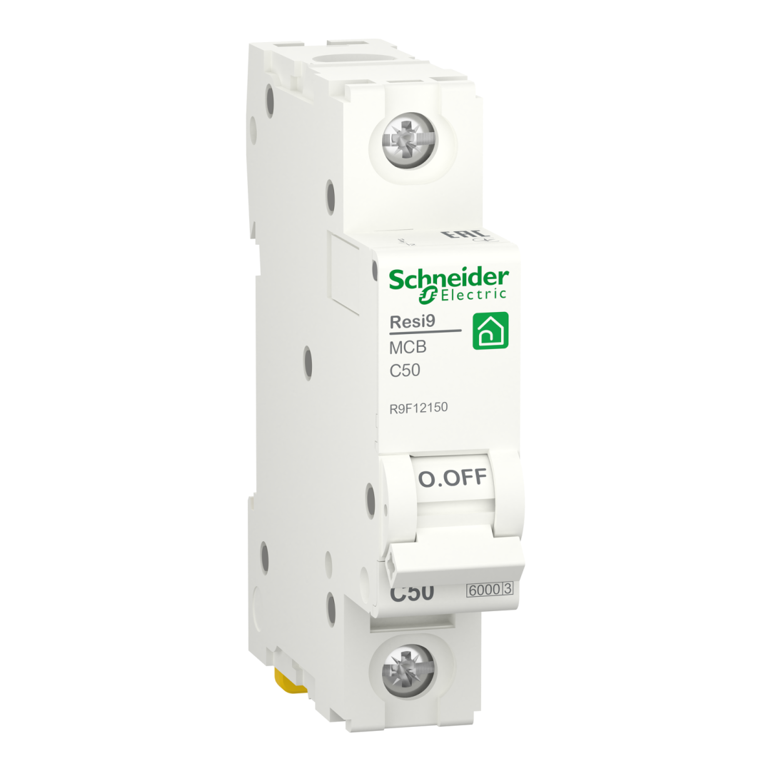 Автоматичний вимикач 1P, 50 A, C, 6kA Schneider Electric Resi9 (R9F12150) купити