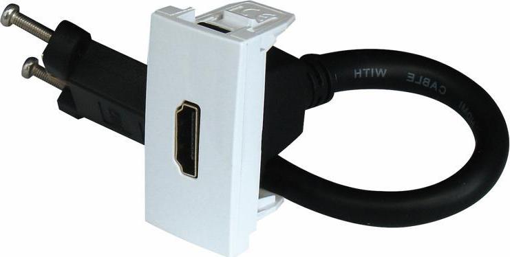 Розетка HDMI з роз'ємом 1-мод. Білий Quadro 45 (45435 SBR) купити