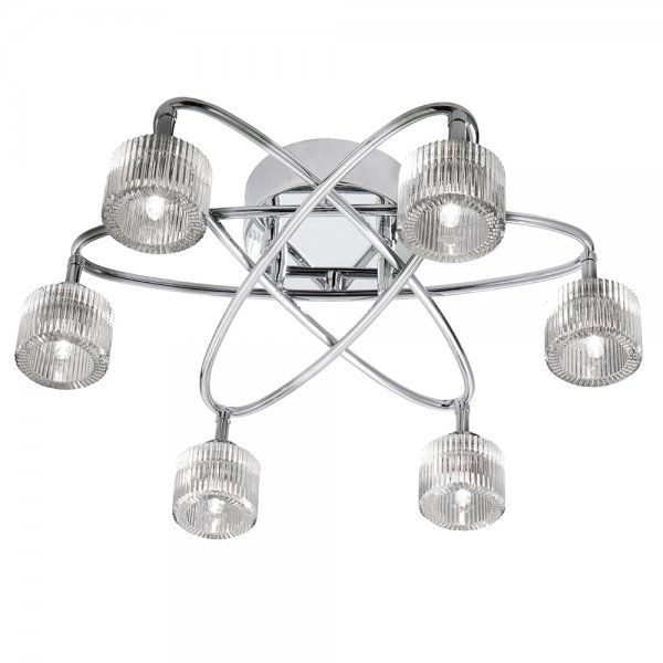 Люстра Searchlight 3896-6CC Swirls купити