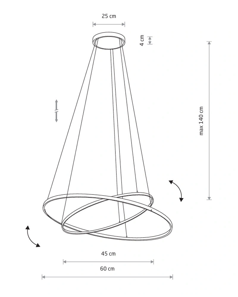 Люстра Nowodvorski Circolo Power 11646 LED 2x67W 3000K 3700Lm IP20 біла купити