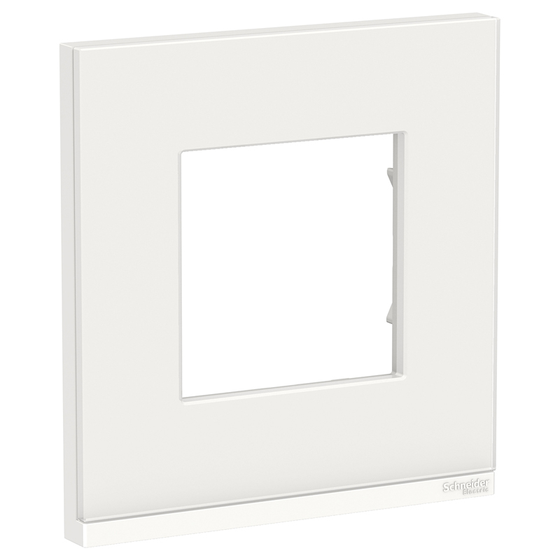 Рамка 1-постовая UNICA PURE NU600285, горизонтальная, белое стекло/белый купить