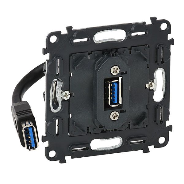Механизм розетки USB 3.0 с предварительно подключенным разъемом, Valena LIFE/ALLURE (753082) купити