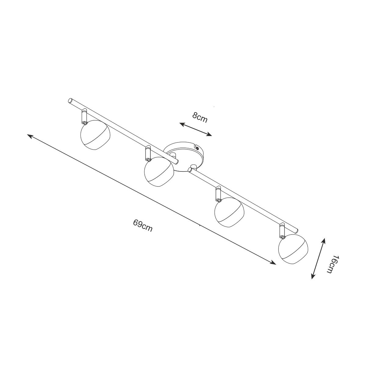 Спот ZUMA LINE GASTER GU16016-4TU2-WH купити