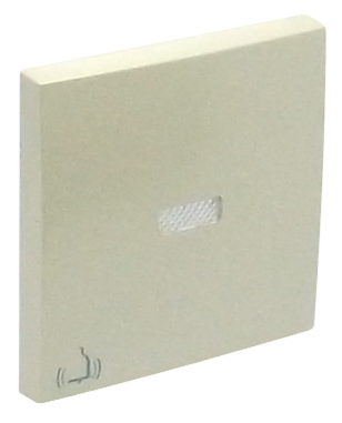 Клавиша выключателя с символом "Звонок" LOGUS металлик перламутровий купити