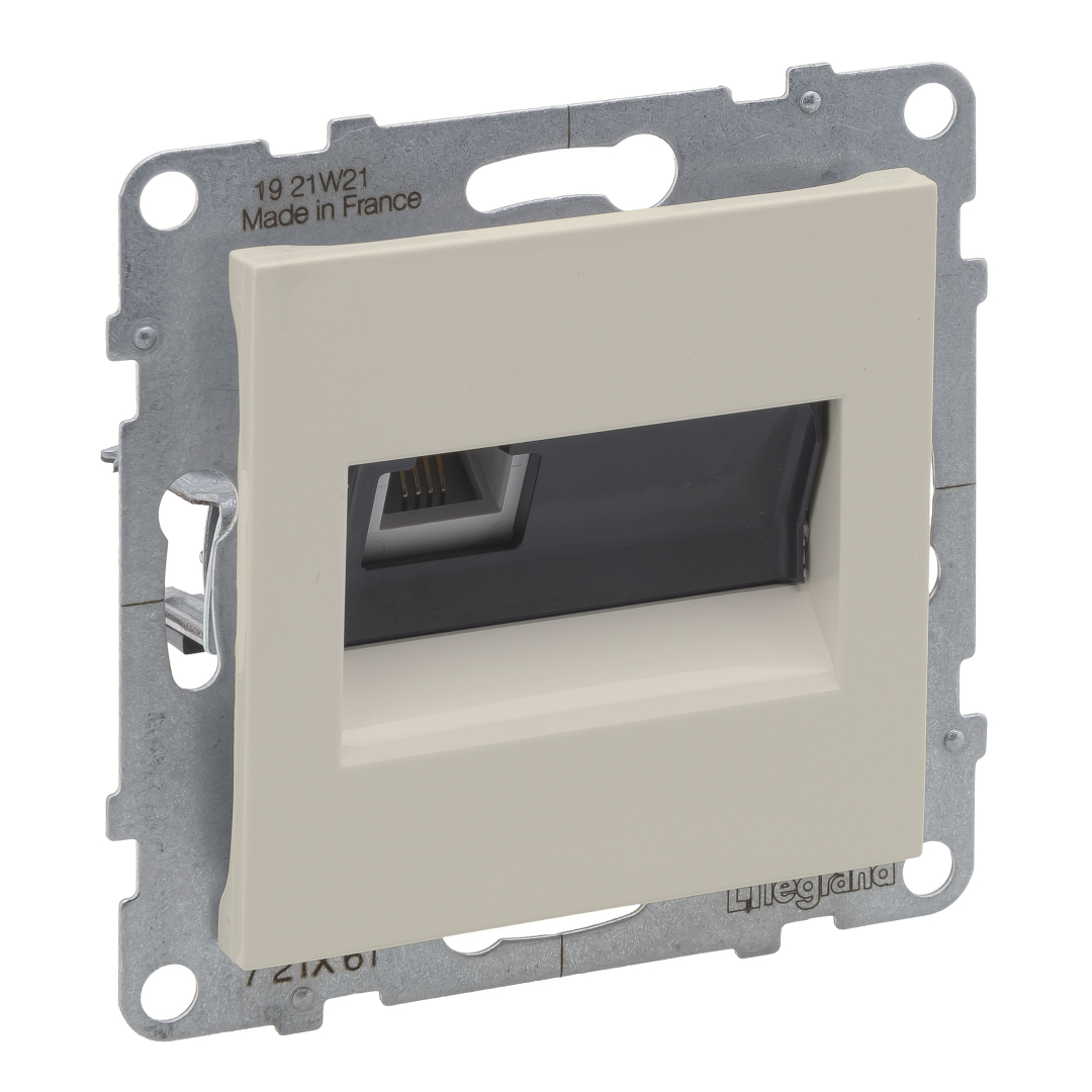 Розетка телефонна 1-а RJ11 Legrand SUNO 721261 слонова кістка купити