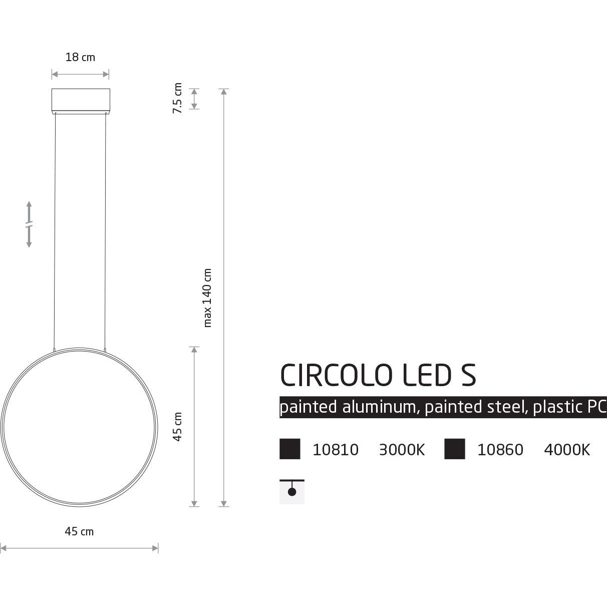 Підвісний світильник Nowodvorski 10810 CIRCOLO LED купити