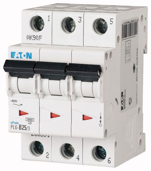 Автоматический выключатель Eaton PL6-C25/3 (286603) купить