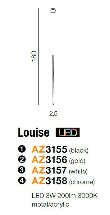 Подвесной светильник Azzardo AZ3156 Louise купити