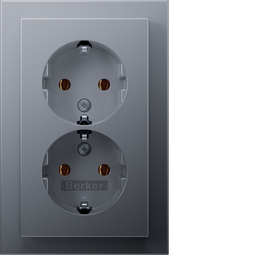 Розетка з з/к 2X цільна, алюміній 16А/250В Q.3 47746094 купити