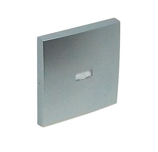 Клавіша вимикача 1кл з підсвіткою LOGUS металік алюмінієвий 90602 TAL купити