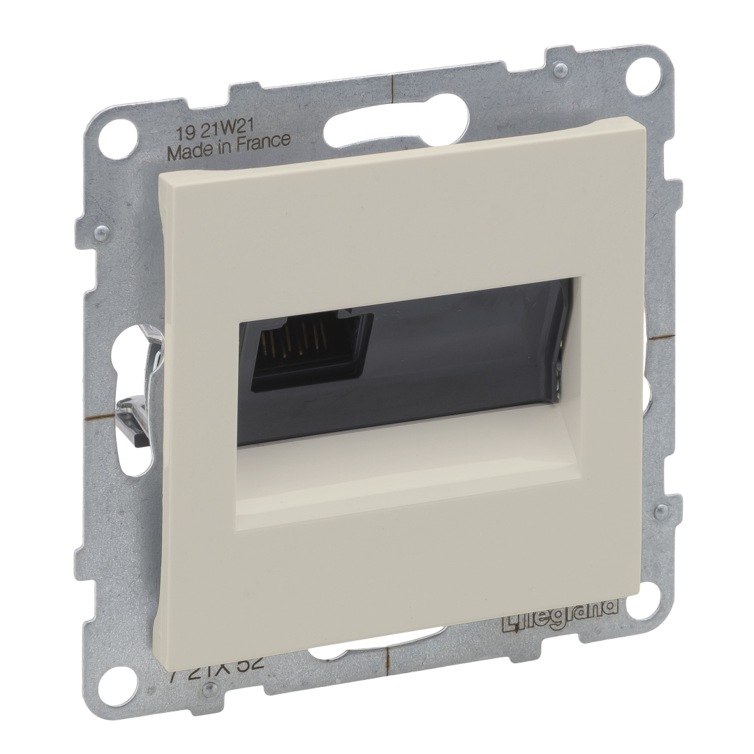 Розетка комп'ютерна 1-а RJ45 CAT6/UTP Legrand SUNO 721252 слонова кістка купити