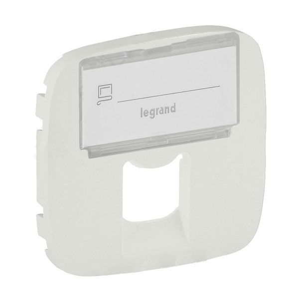 Панель лицевая розетки RJ11/RJ45 с держателем маркировки, жемчуг, Valena ALLURE (755479) купити
