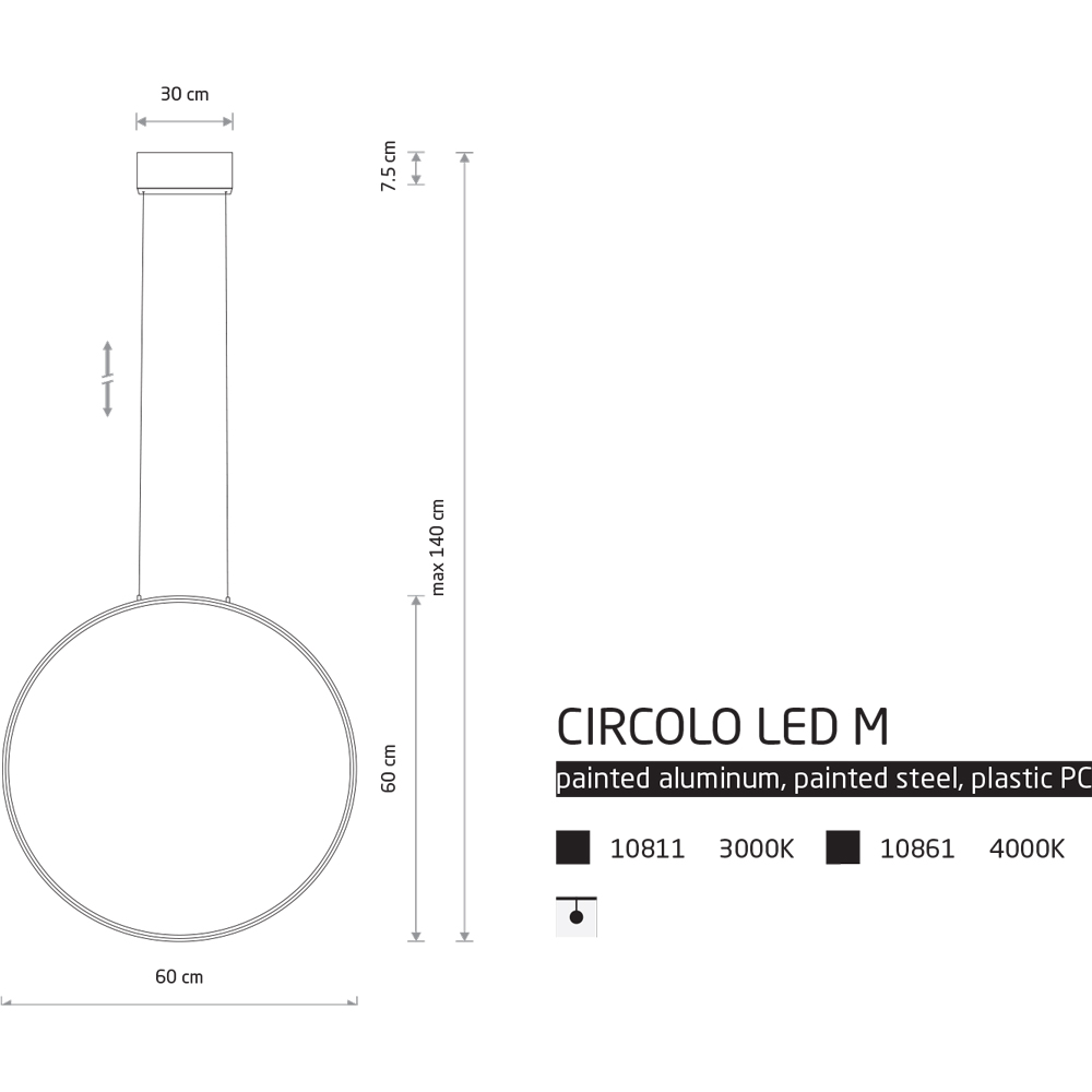 Підвісний світильник Nowodvorski 10811 CIRCOLO LED купити