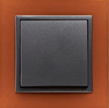 Рамка одинарная универсальная LOGUS терракотовый металлик графитовий купити